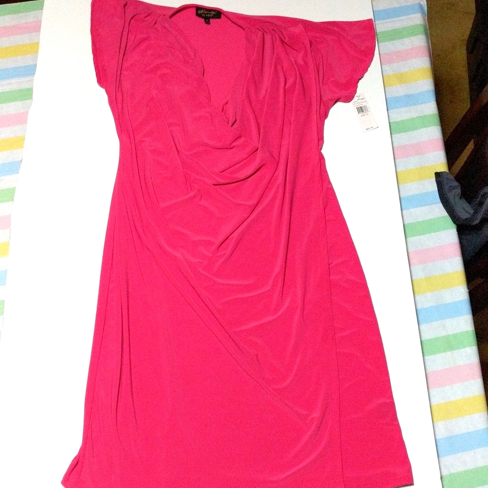 NWT Essentials by A.B.S.  hot pink dress